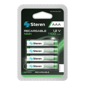 Steren Pila Recargable Niquel Metal Tamaño AAA 1100mah