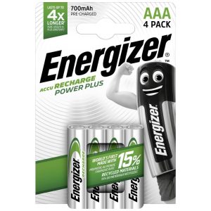 Energizer, Pilas AAA Recargables, 4 Pilas