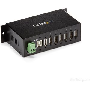Startech HUB Concentrador USB 2.0 de 7 Puertos Industrial de Metal con Proteccion ESD